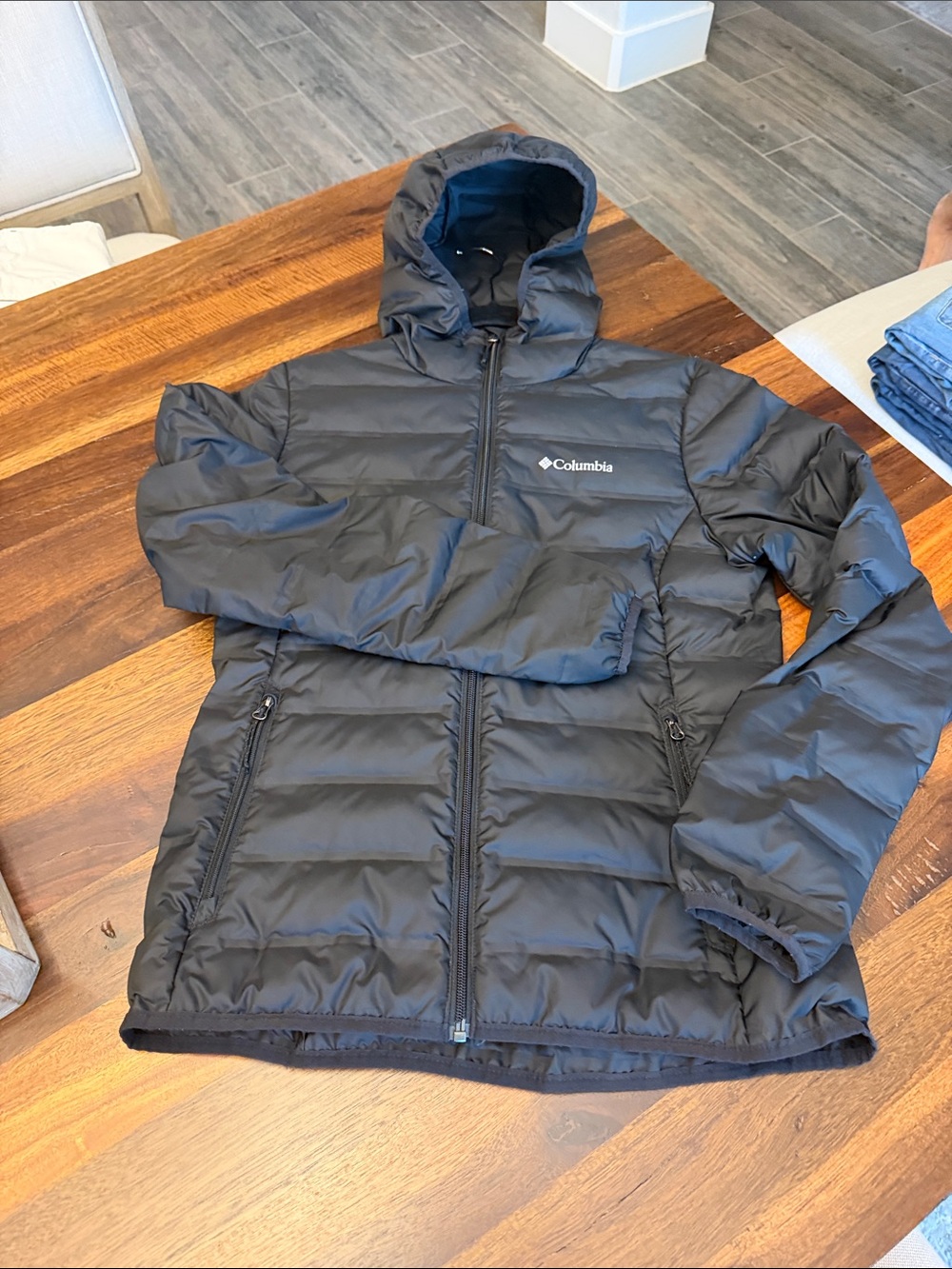 Columbia Men's Black Hooded Puffer Coat